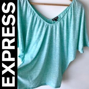 EXPRESS Aqua Dolman Top (S)